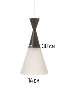 Светильник «Луна» 1×40 Вт Е27 черный 14.5×14.5×27+100 см - фото 41381792