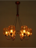 Люстра «Лестер» 6×40 Вт Е27 золото 55×55×95 см - фото 41381851