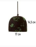 Светильник «Кон» 1×40 Вт Е27 черный/зеленый 17.5×17.5×15+120 см - фото 41381948