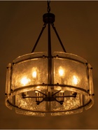 Люстра «Цех» 6×40 Вт Е14 черный 50×50×62+150 см - фото 5020463