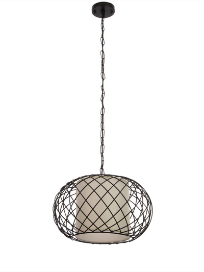 Светильник потолочный BayerLux Lotte, 1×40 Вт, Е27, черный, 36×36×26+80 см