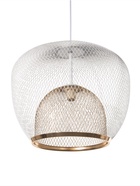 Светильник потолочный BayerLux Margarethe, 1×40 Вт, Е27, белый/золото, 35×35×36 см - фото 35481782