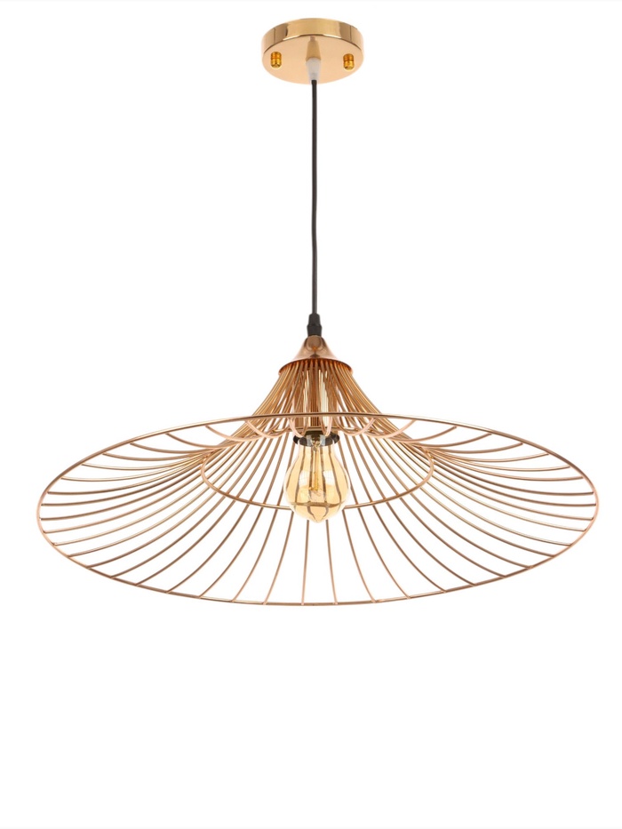 Светильник потолочный BayerLux Mila, 1×40 Вт, Е27, золото, 50×50×13 см