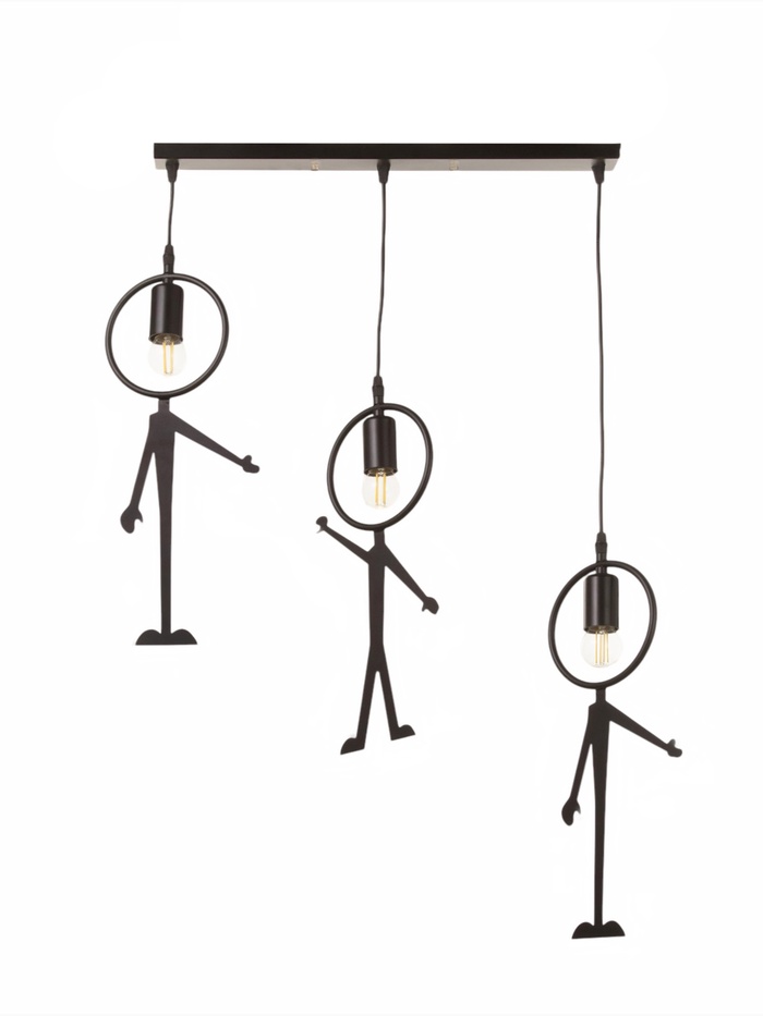 Светильник Posatore 3×40 Вт Е27 черный 52×20×10 см - Фото 1