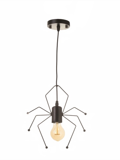 Светильник Spider 1х40Вт Е27 черный 20х20х8см