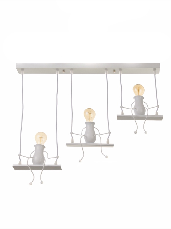 Светильник Altalena 3×40 Вт Е27 белый 42×24×12 см - Фото 1