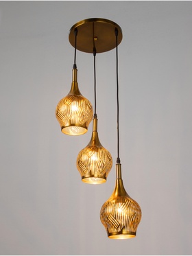 Светильник потолочный BayerLux Nicole, 3×40 Вт, Е27, медь, 37×37×25 см