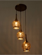 Светильник потолочный BayerLux Nicole, 3×40 Вт, Е27, медь, 37×37×25 см - фото 35343127