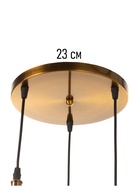 Светильник потолочный BayerLux Nicole, 3×40 Вт, Е27, медь, 37×37×25 см - фото 35343128