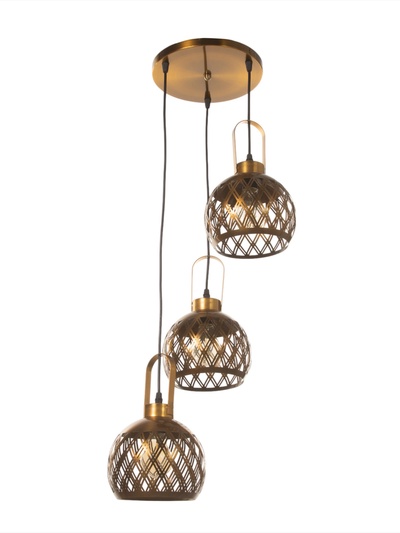 Светильник потолочный BayerLux Paula, 3×40 Вт, Е27, медь, 41×41×25 см