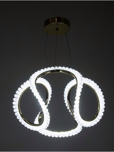 Люстра потолочный BayerLux Stefanie, 48 Вт, LEd, 4000-6000К, золото, 43×43×30 см