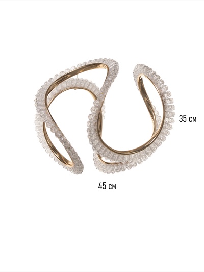 Люстра потолочный BayerLux Stefanie, 48 Вт, LEd, 4000-6000К, золото, 43×43×30 см