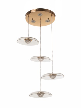 Люстра Tamara 28Вт LED 4000-6000К золото 43х41х42см 10547105