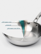 Сковорода 3Ply Hanna Knövell, d=20 см, h=5 см, толщина 2.2 мм, индукция, нержавеющая сталь - Фото 2