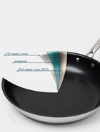 Сковорода 3Ply Hanna Knövell, d=30 см, h=5.5 см, толщина 2.2 мм, индукция, антипригарное покрытие, нержавеющая сталь - Фото 2