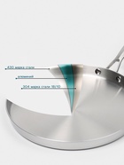 Блинная сковорода 3Ply Hanna Knövell, d=28 см, h=3 см, толщина 2.2 мм, индукция, нержавеющая сталь - Фото 2