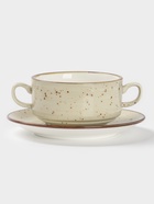 Бульонница с блюдцем Magistro Mediterana, 270 мл, фарфор, бежевая - Фото 1