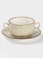 Бульонница с блюдцем Magistro Mediterana, 270 мл, фарфор, бежевая - Фото 2