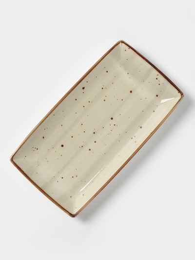 Блюдо сервировочное Magistro Mediterana, 24×13×2.5 см, фарфор, бежевое