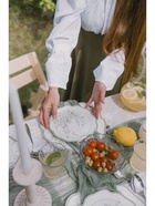 Тарелка десертная WY Bloomware. d=20 см, фарфор, белая, зелёная - Фото 7