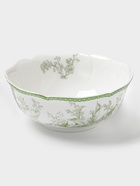 Салатник WY Bloomware, 500 мл, 15×6 см, фарфор, белый, зелёный - Фото 2
