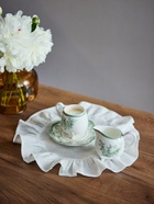 Чайная пара WY Bloomware, 2 предмета; чашка 220 мл, блюдце 15 см, фарфор, белая, зелёная - Фото 8