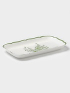 Блюдо для подачи WY Bloomware, 25×14×2.5 см, фарфор, зелёное/белое - Фото 2