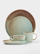 Тарелка десертная Magistr Sand Ripples Magistro, d=20 см, фарфор, голубая 10791196 - фото 319734397