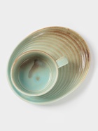 Чайная пара Magistro Sand Ripples, 2 предмета: чашка 300 мл, блюдце 19.8×15.8 см, фарфор, голубая - Фото 5