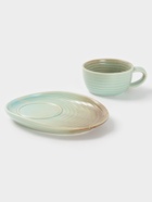 Чайная пара Magistro Sand Ripples, 2 предмета: чашка 300 мл, блюдце 19.8×15.8 см, фарфор, голубая - Фото 7