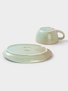 Чайная пара Magistro Sand Ripples, 2 предмета: чашка 300 мл, блюдце 19.8×15.8 см, фарфор, голубая - Фото 8