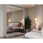 Шкаф-купе PRIME, 3 двери, 3 зеркала, 1770×604×2300 мм, цвет ясень цвет шимо светлый  (артикул 10788877)  большой выбор товаров оптом и в розницу по низким ценам с доставкой