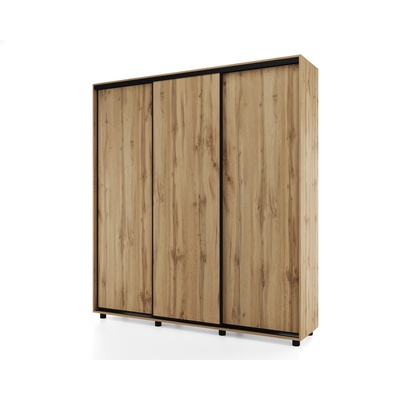 Шкаф-купе PRIME, 3 двери, 1770×604×2300 мм, цвет дуб вотан