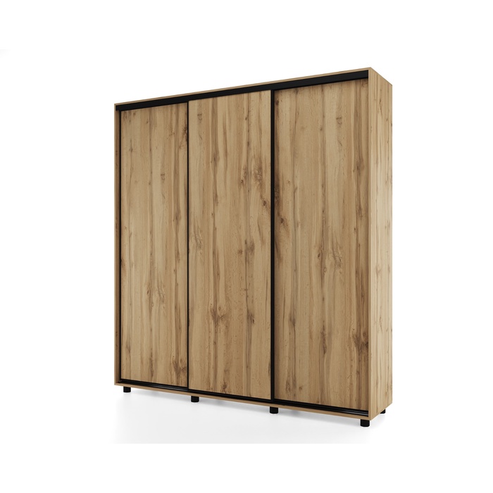Шкаф-купе PRIME, 3 двери, 1770×604×2300 мм, цвет дуб вотан - Фото 1