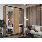 Шкаф-купе PRIME, 3 двери, 2 зеркала, 1770×604×2300 мм, цвет дуб вотан - фото 14786257