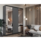 Шкаф – купе PRIME, 3 двери, 2 зеркала, 1770×604×2300 мм, цвет тёмно – серый 10788923