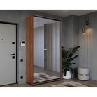 Шкаф-купе PRIME, 2 двери, 2 зеркала, 1400×604×2300 мм, цвет дуб табачный - фото 14786401