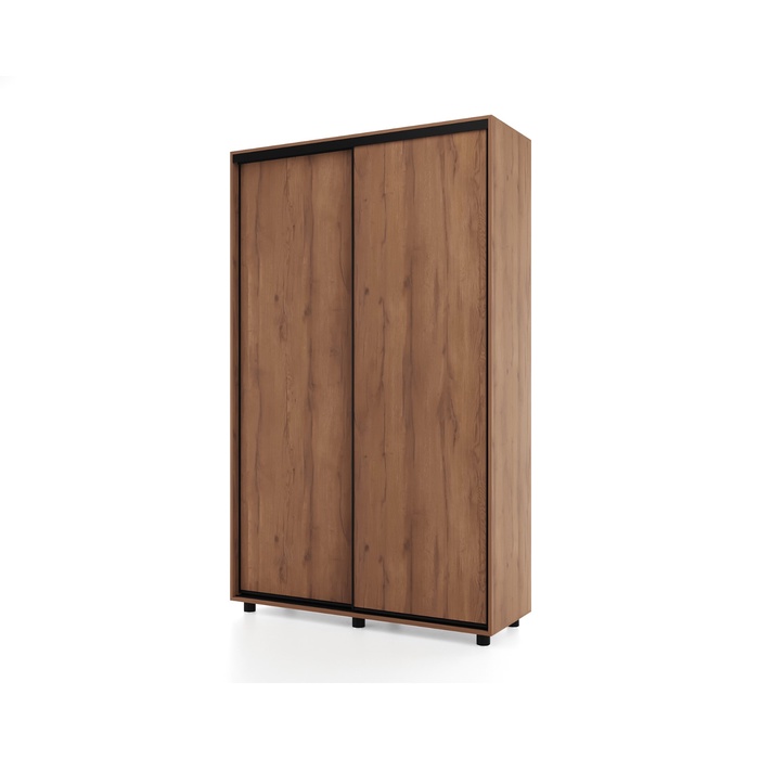 Шкаф - купе двухдверный PRIME, 1600×604×2300 мм, цвет дуб табачный
