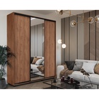 Шкаф-купе PRIME, 3 двери, зеркало, 2070×604×2300 мм, цвет дуб табачный - фото 14786437