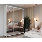 Шкаф-купе PRIME, 3 двери, 3 зеркала, 2070×604×2300 мм, цвет белый 10788975