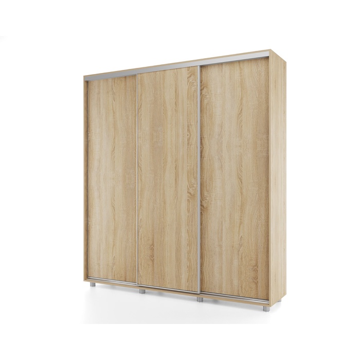 Шкаф - купе трёхдверный PRIME, 1770×604×2300 мм, цвет дуб сонома