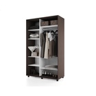 Шкаф-купе PRIME, 2 двери, 2 зеркала,1600×604×2300 мм, цвет венге темный - Фото 3