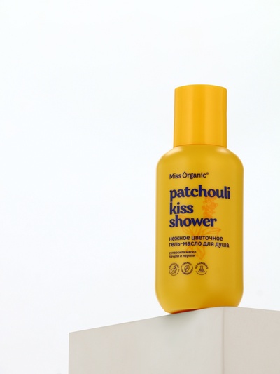 Гель-масло для душа Patchouli kiss shower, цветочный, 90 мл, Miss Organic