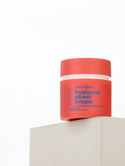 Крем для лица увлажняющий Hyaluron power cream, 45 мл, Miss Organic