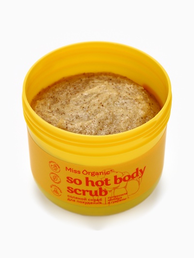 Скраб соляной для похудения So hot body scrub, 140 мл, Miss Organic