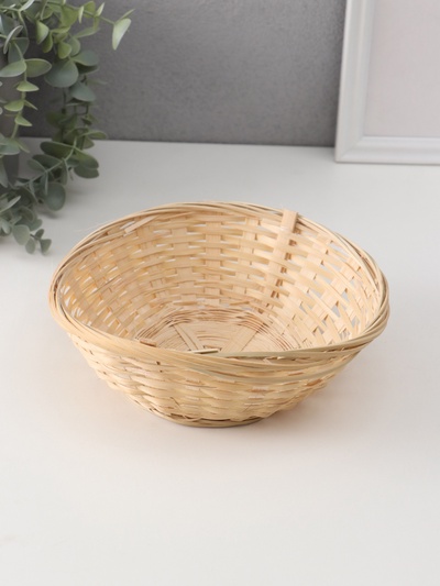 УЦЕНКА Корзина плетёная, 19×5/31 см, натуральный, бамбук