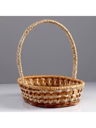 УЦЕНКА Корзина плетёная, 25×32×8/34 см, ротанг, сыть - Фото 1