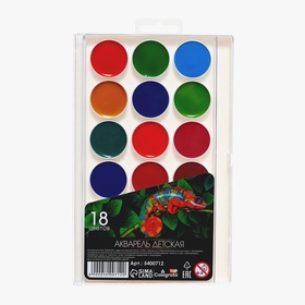 {{photo.Alt || photo.Description || 'УЦЕНКА Акварель 18 цветов Calligrata, пластик, европодвес'}}