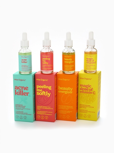 Пилинг 5 в 1 Peeling me softly, против несовершенств кожи, 30 мл, Miss Organic