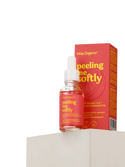 Пилинг 5 в 1 Peeling me softly, против несовершенств кожи, 30 мл, Miss Organic